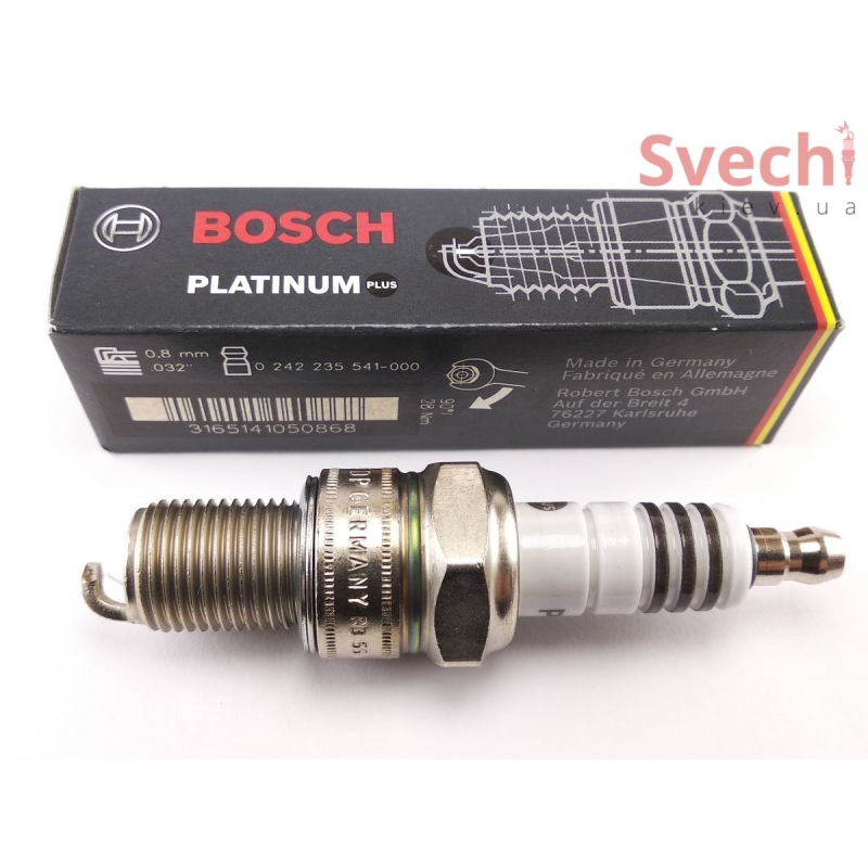 WR7DP свеча зажигания Bosch Platinum Plus (0 242 235 541)