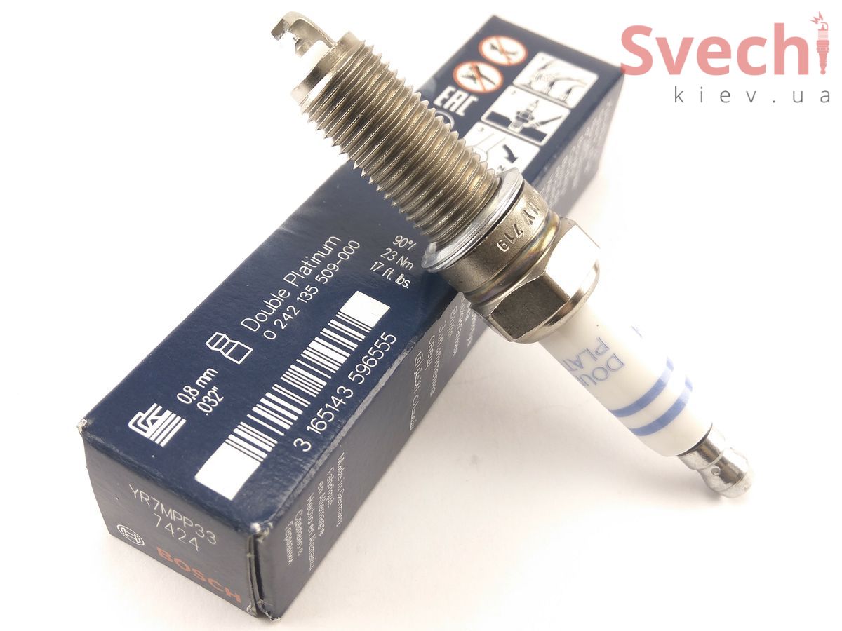 YR7MPP33 свеча зажигания Bosch Double Platinum (0 242 135 509)